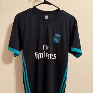 Black and Teal Soccer Jersey